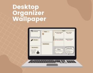 Desktop Organizer Wallpaper for Students