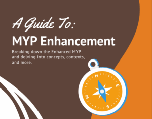A graphic titled "A Guide To: MYP Enhancement" featuring a compass and illustrative design elements.