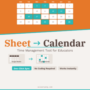 Google Sheets to Google Calendar sync tool